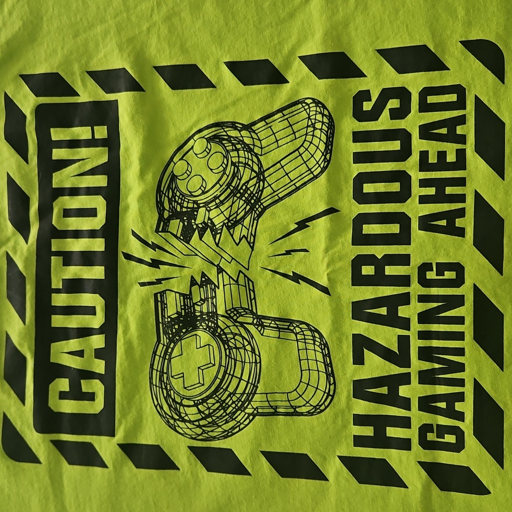 Caution Hazardous Gaming Graphic Tee